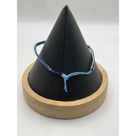 Dreamcatcher Beaded Bracelet Adjustable Handmade Blue & Purple Thread - Picture 2 of 3